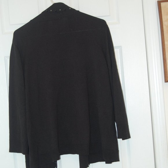 RUBY RD. Women's Soft Sweater With Beaded Decor on Collar and Front   Size 2XL - Picture 7 of 12